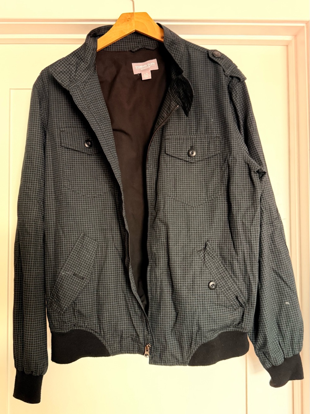 Men's Dark Blue Standard Cloth Jacket